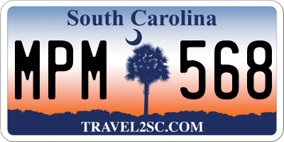 SC license plate MPM568