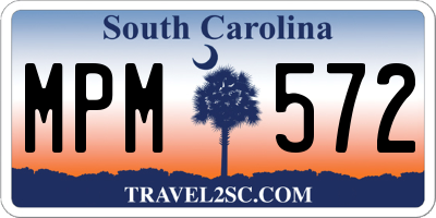 SC license plate MPM572