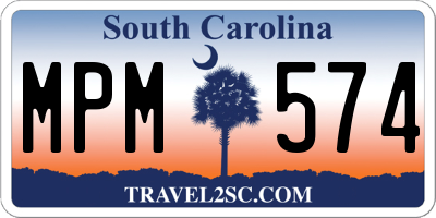 SC license plate MPM574