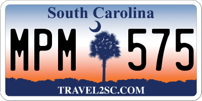 SC license plate MPM575