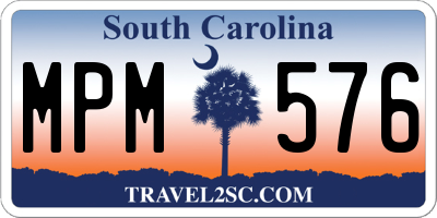 SC license plate MPM576