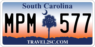 SC license plate MPM577