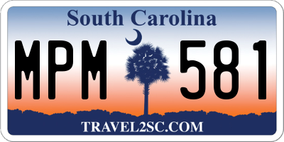 SC license plate MPM581