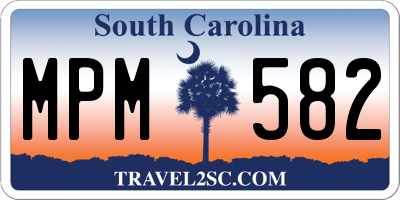 SC license plate MPM582