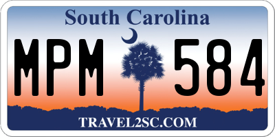 SC license plate MPM584
