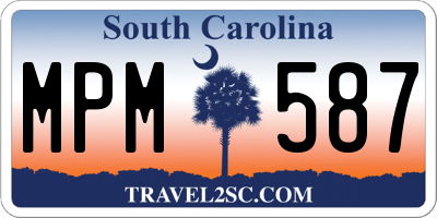 SC license plate MPM587