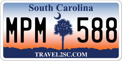 SC license plate MPM588