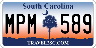 SC license plate MPM589