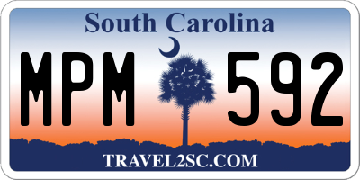 SC license plate MPM592