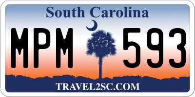SC license plate MPM593