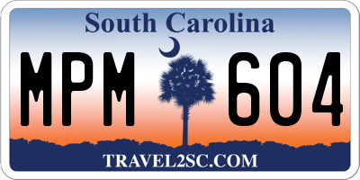 SC license plate MPM604
