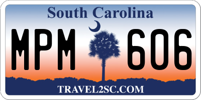 SC license plate MPM606