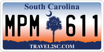 SC license plate MPM611