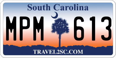 SC license plate MPM613