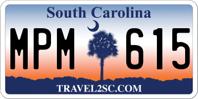 SC license plate MPM615
