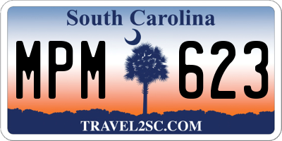 SC license plate MPM623