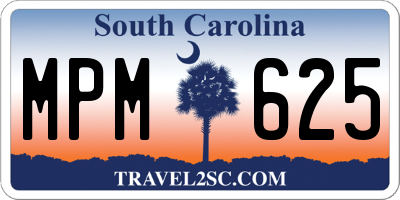 SC license plate MPM625