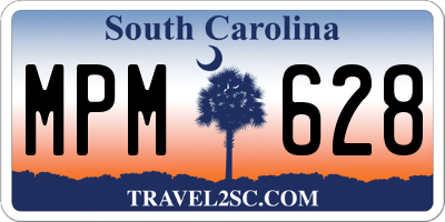 SC license plate MPM628