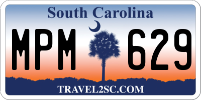 SC license plate MPM629