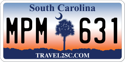 SC license plate MPM631