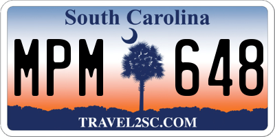 SC license plate MPM648