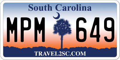 SC license plate MPM649