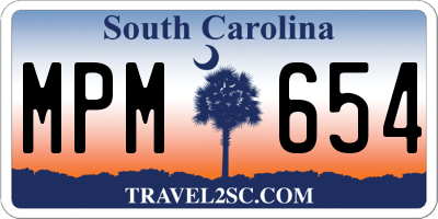 SC license plate MPM654