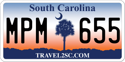 SC license plate MPM655