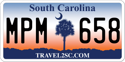 SC license plate MPM658