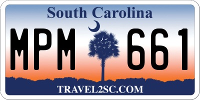 SC license plate MPM661