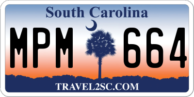 SC license plate MPM664