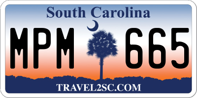 SC license plate MPM665