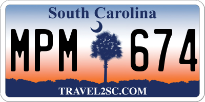 SC license plate MPM674