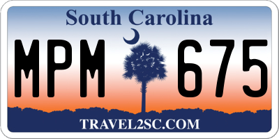 SC license plate MPM675