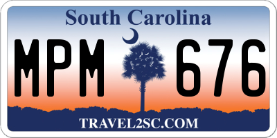 SC license plate MPM676