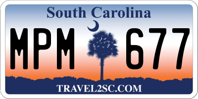 SC license plate MPM677