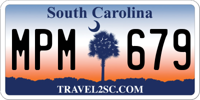 SC license plate MPM679