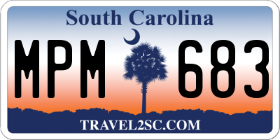 SC license plate MPM683