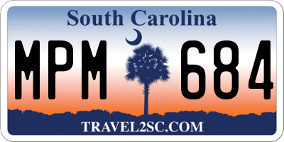 SC license plate MPM684