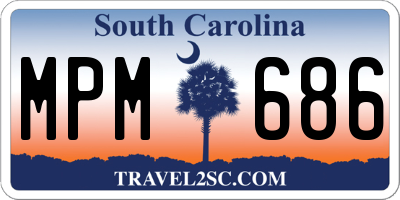 SC license plate MPM686