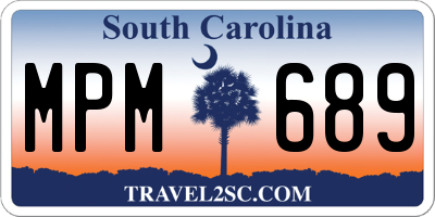 SC license plate MPM689