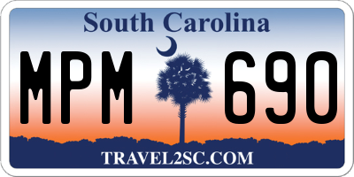 SC license plate MPM690