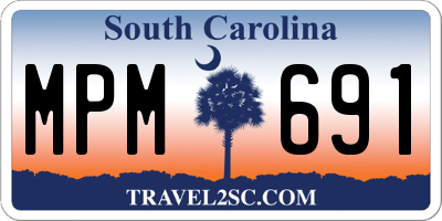 SC license plate MPM691