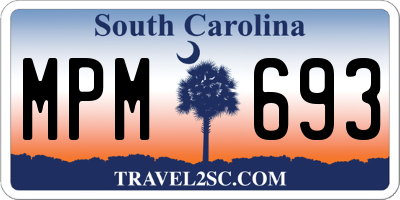 SC license plate MPM693