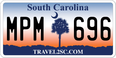 SC license plate MPM696