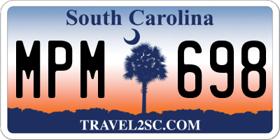 SC license plate MPM698