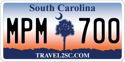 SC license plate MPM700