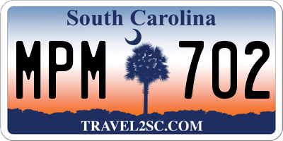 SC license plate MPM702