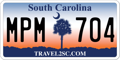 SC license plate MPM704
