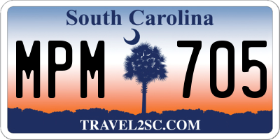 SC license plate MPM705